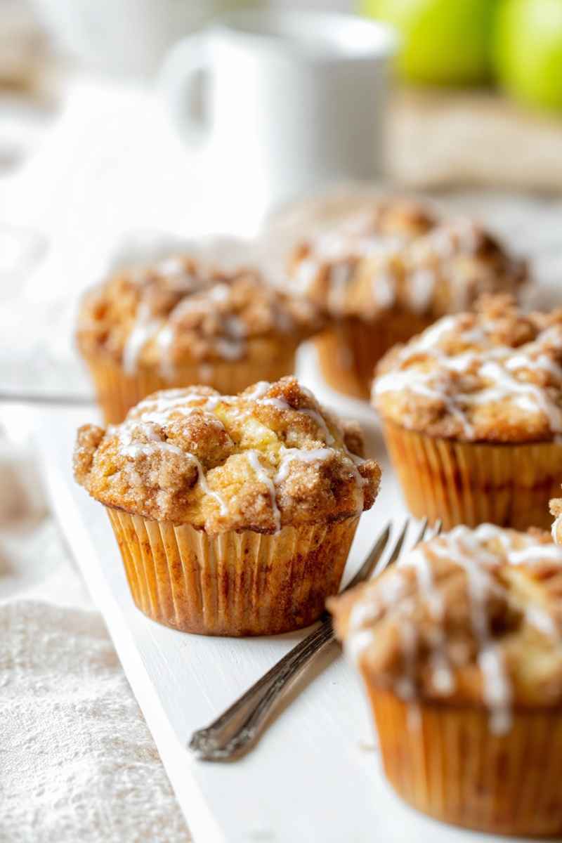 The Secret to Tender Apple Coffee Cake Muffins: Swirled Streusel